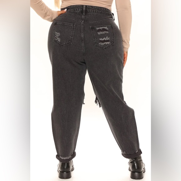 Fashion nova black ripped jeans - size 3 - Picture 5 of 9